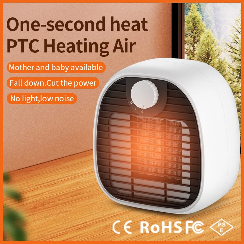 

1000W Electric Heater Mini Portable Desktop Fan Heater PTC Ceramic Heating Warm Air Blower Home Office Warmer Machine for Winter