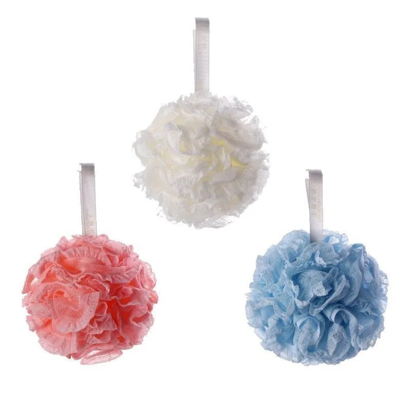 Cute Large Lace Atmospheric Bath Ball Does Not Disperse Bath Flower Cute Girl Bath Bubble Ball Rubbing Back Bath Artifact