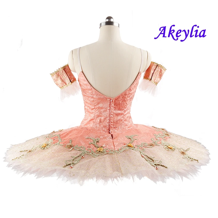 YAGP принцесса профессиональная балетная пачка оранжевое золото жаккардовая