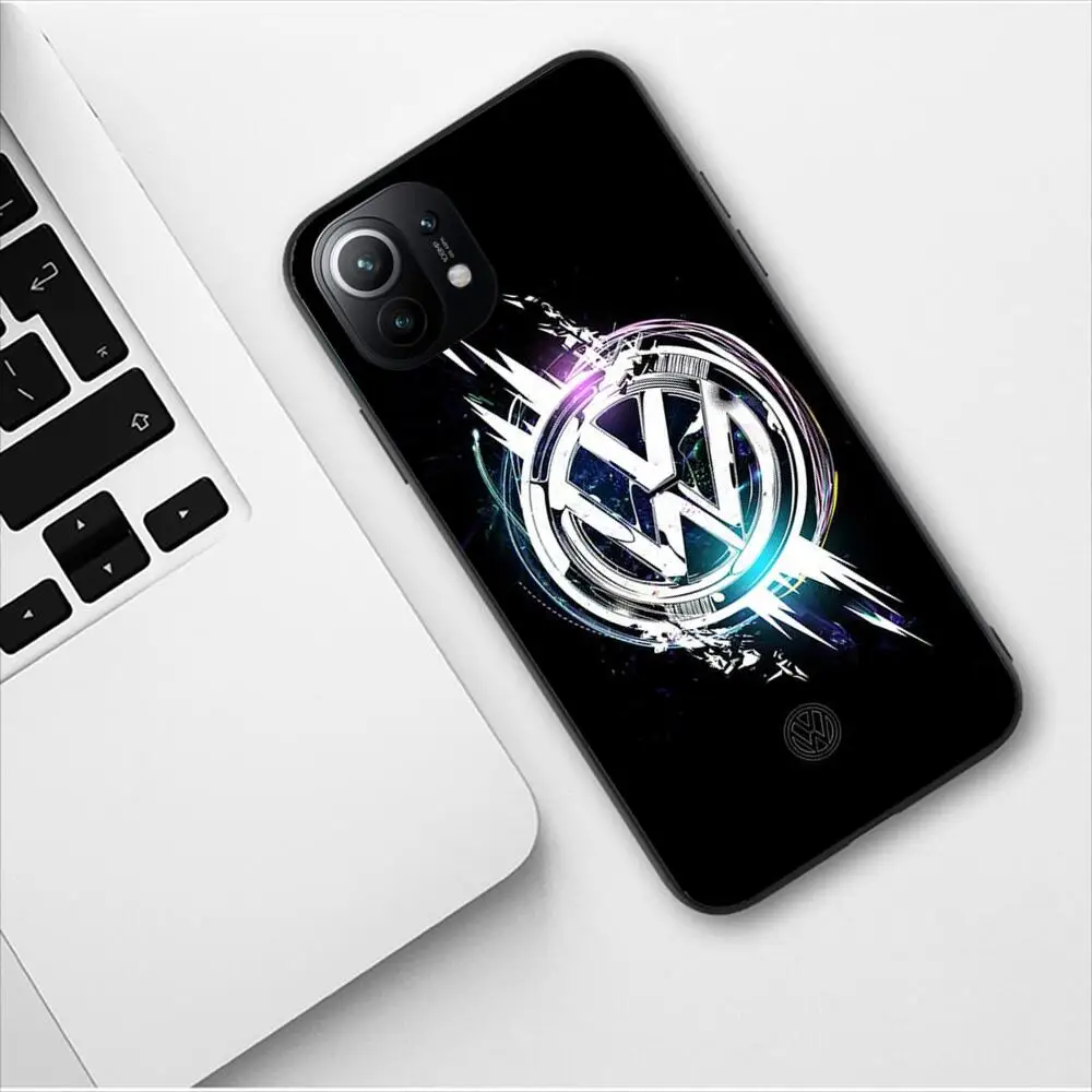Volkswagen Car Logo Phone Case For Xiaomi 13 12 11T 9 11 10C 9T 8 9SE 11i Lite Ultra Note10 Poco F3 M4 M3 Pro Black Soft Covers