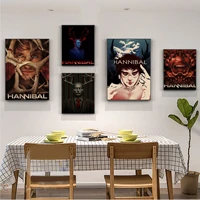 hot tv series movie hannibal classic movie posters retro kraft paper sticker diy room bar cafe posters wall stickers