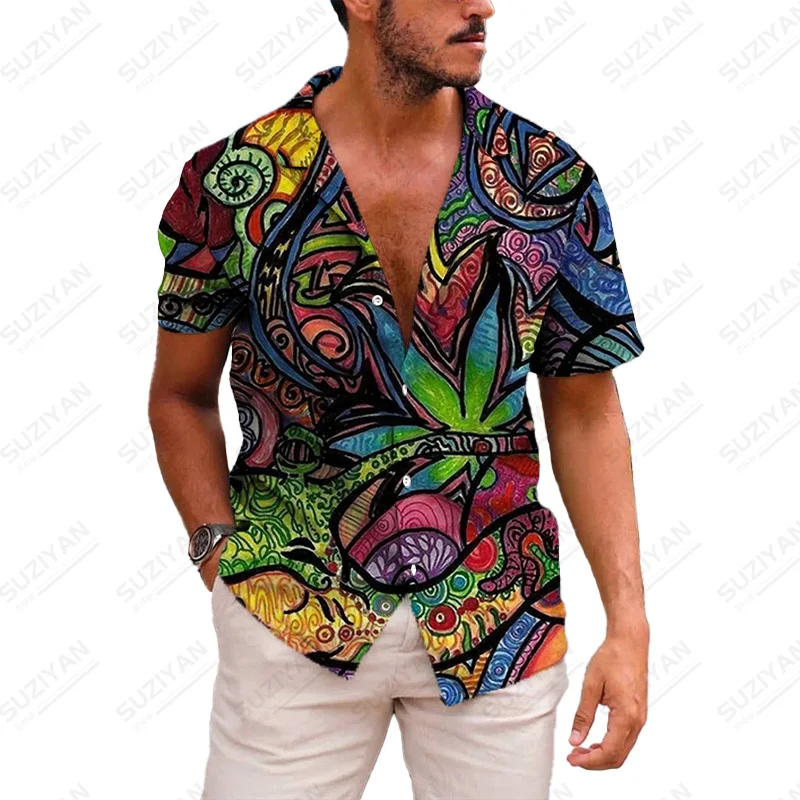 

Plaid Clothing Top Quality Color 3D Printing Wear Ethnic Cheap Summer Shirts For Men Free Hot Selling Gothic Loose Large Size