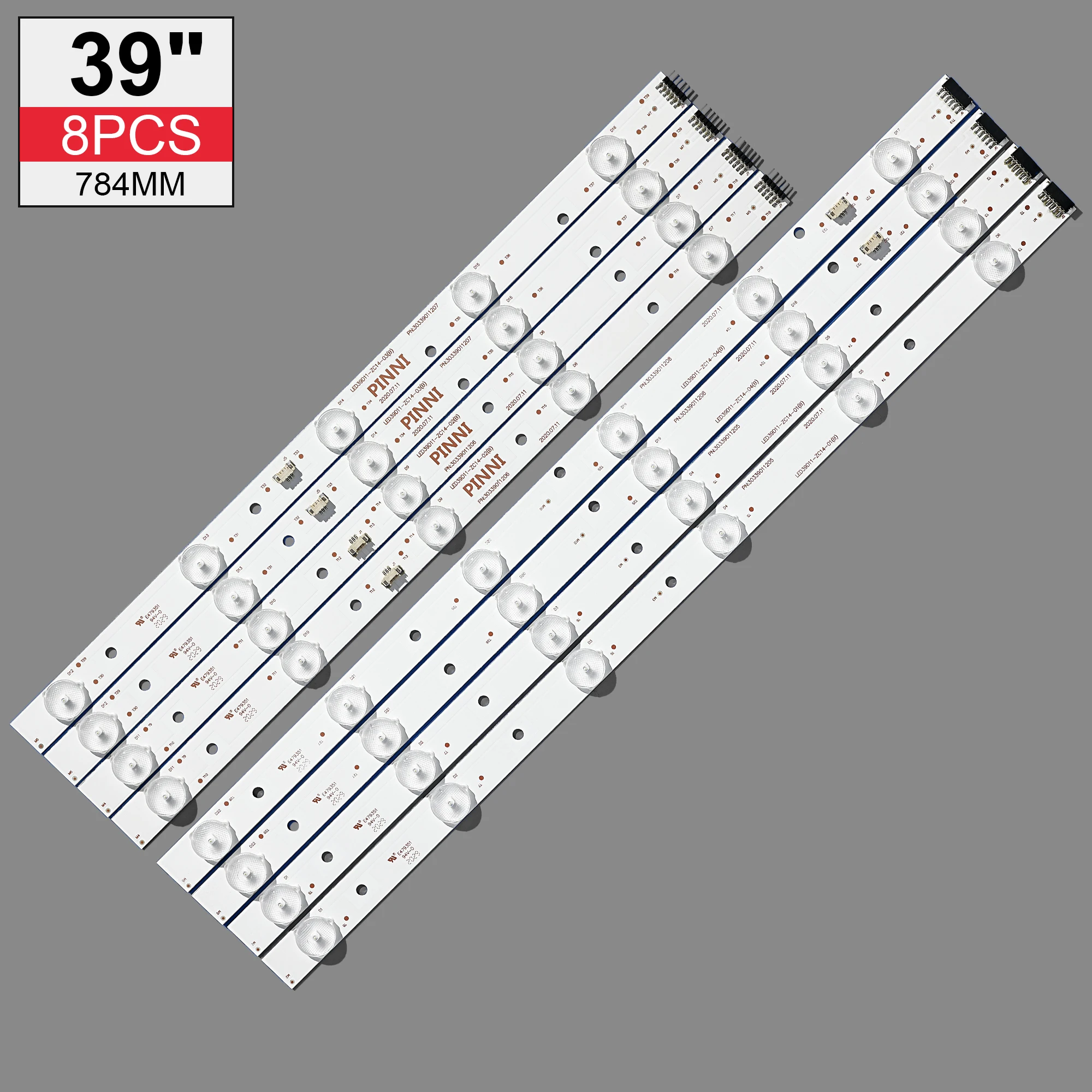 

LED Backlight strip 11 lamp For H-aier 39'' TV LED39D11-ZC14-01 02 03 04 (B) (C) 39DU3000 LE39M600F LE39PUV3 LE39PW3 V390HJ1-P02