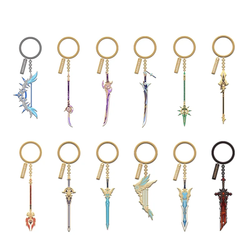 

Новинка, ударопрочный брелок Genshin, игровой Бог, литой серии, металлический сувенир, подарок для фанатов ручной работы