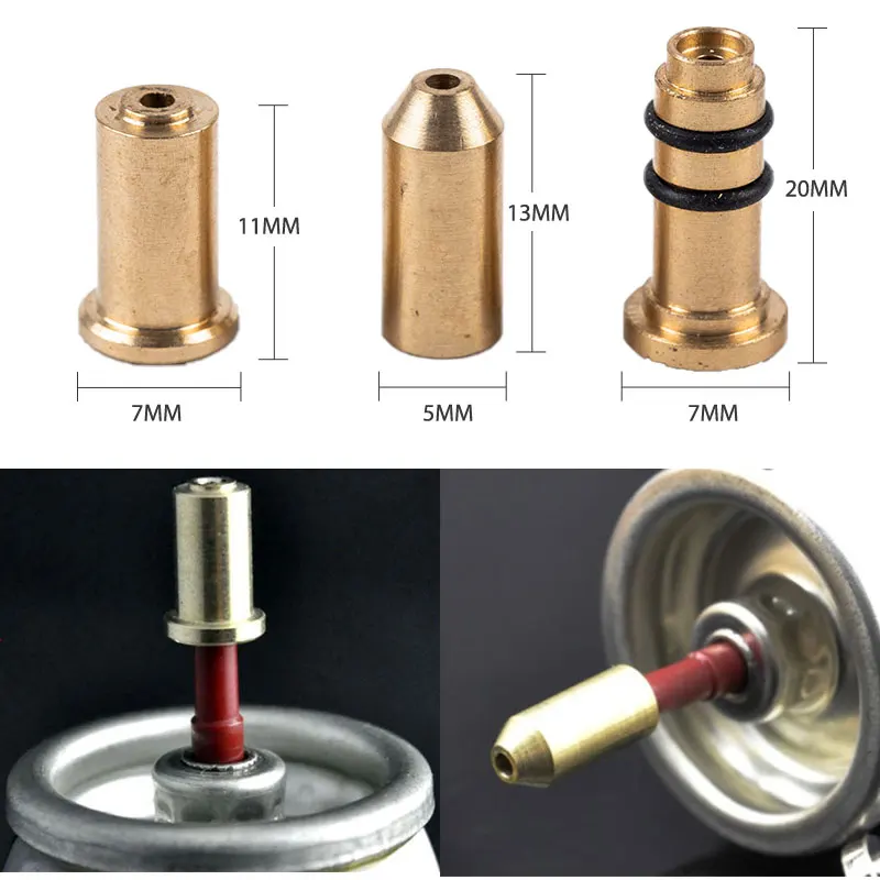 

3Pcs Reusable Brass Copper Nozzle Refill Butane Gas Adapter Inflatable Head For Dupont Ligne 2/Gatsby Gas Lighter Gas Filling