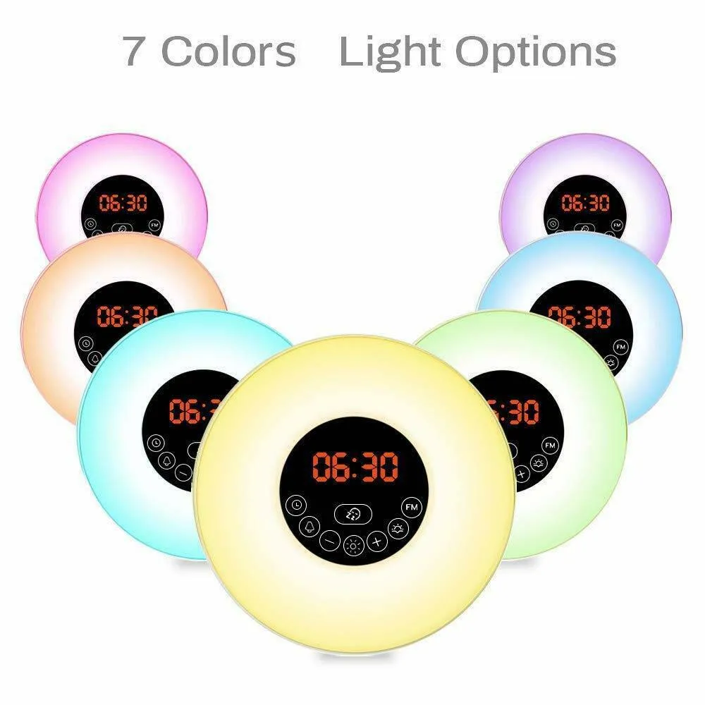 Цифровой будильник светильник для пробуждения Настольная светодиодная лампа