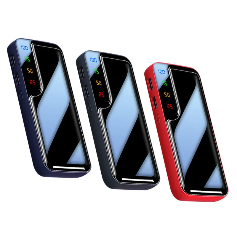 Power Bank 30000mah Portable Faster Charging External Battery Charger 2USB LED Lights Powerbank for Mobile iPhone13 s21 |
