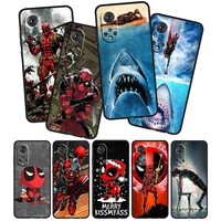 deadpool marvel avengers for honor 60 50 30 20 pro plus 5g funda coque capa magic3 play5 5t soft silicone black phone case cover