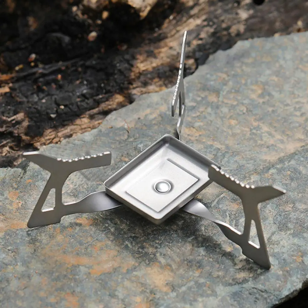 

Уличная спиртовая плита, сверхлегкая Складная титановая твердотельная спиртовая плита для кемпинга, кемпинга, пешего туризма, инструмент д...