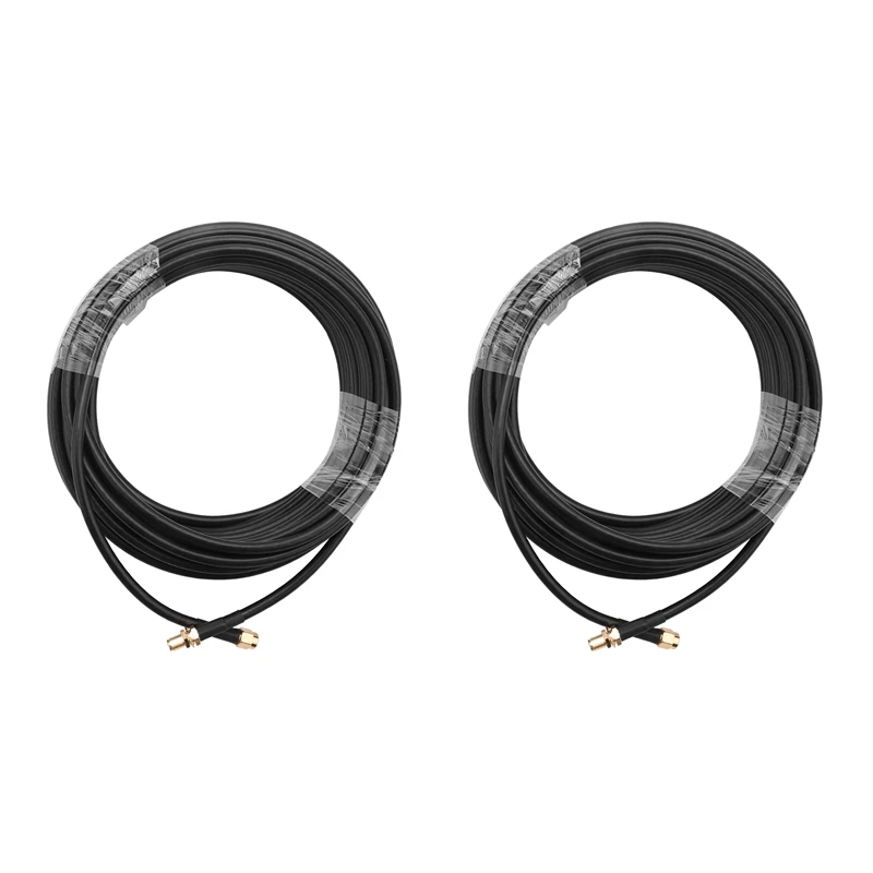 

2X SMA Wifi Antenna Extension 10M SMA Male To SMA Female Low Loss RG58 Coaxial Cable Patch Lead Coax For 2G/3G/4G LTE