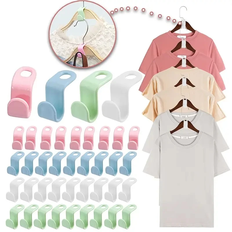 

Closet Hanger Wardrobe For 5/10/20 Mini Organizer Hooks Hanger Hook Pcs Storage Clothes Rack Organizer Connect Coat Wardrobe