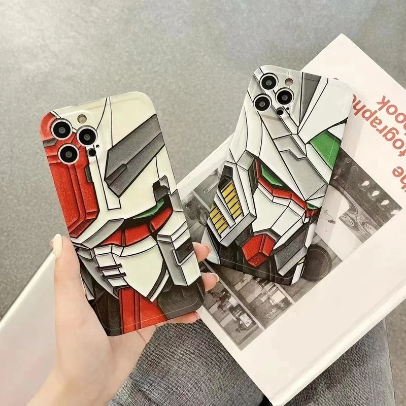 

Anime Gundam Robot Phone Case Cover for IPhone 7 8 Plus 11 12 13 Pro X XR XS Max Shockproof Case for IPhone 13 Cases