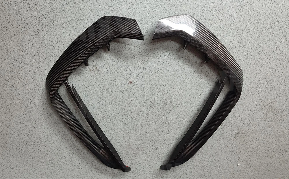 

Передний бампер автомобиля из углеродного волокна, разветвители крыльев, накладка для Audi RSQ8 2020-2023, FRP, передний вентиляционный отверстие, комплекты кузова, аксессуары