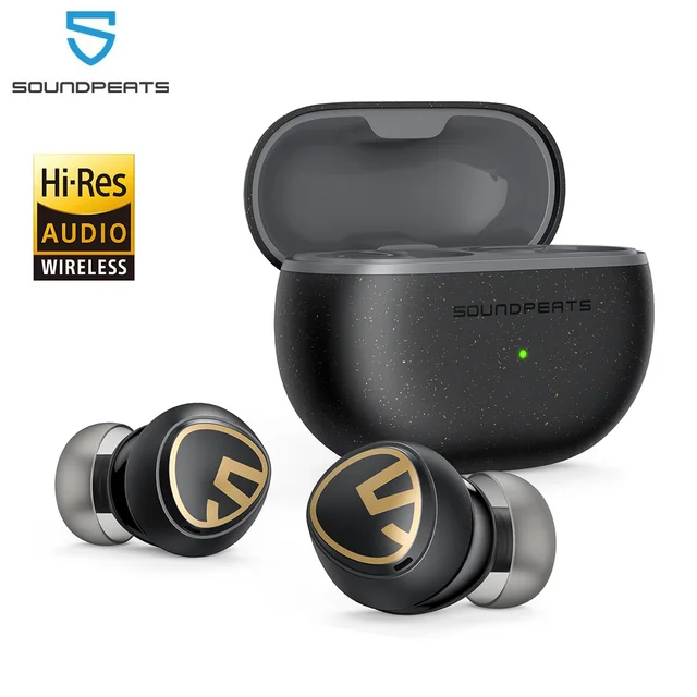 SOUNDPEATS Mini Pro HS Wireless Earbuds Bluetooth 5.3 Hybrid ANC Earhones with Hi-Res Sound,LDAC Codec,Custom EQ via App,6 Mics 1