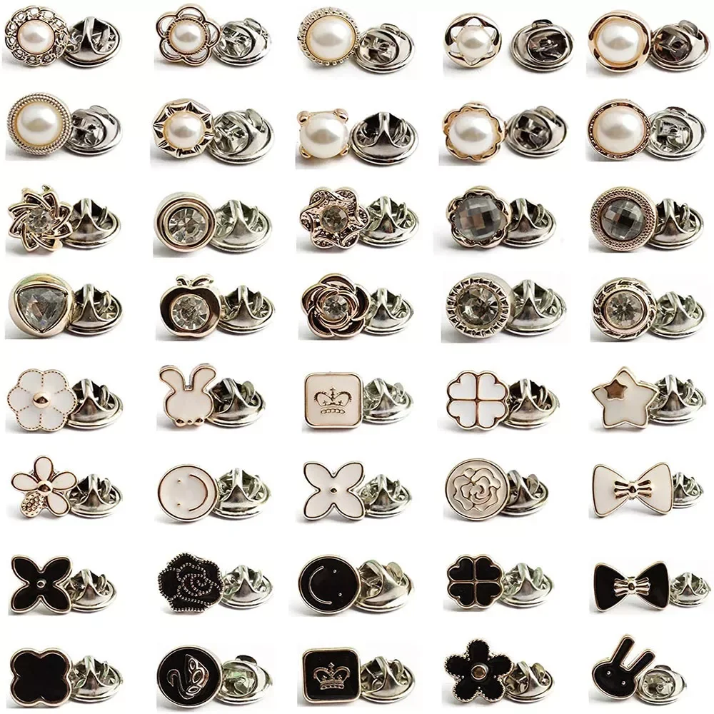 

10pcs/Lot Button Brooch Prevent Accidental Exposure Buttons Brooch Pins Badge Cufflinks Button Detachable Button Clothes Decor