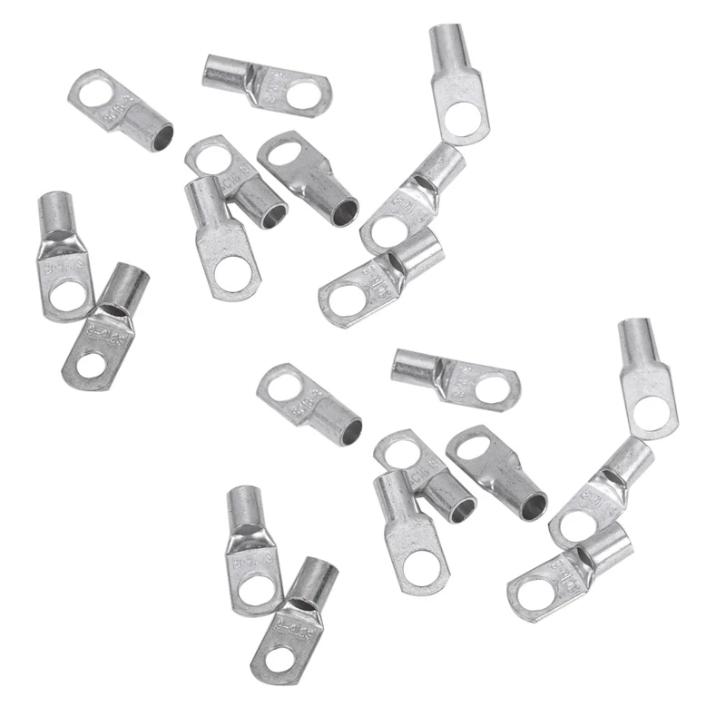 

HOT SALE 20 Pcs Copper Tube 16Mm X 8Mm Lug Battery Starter Cable Welding Crimp Terminal Ring