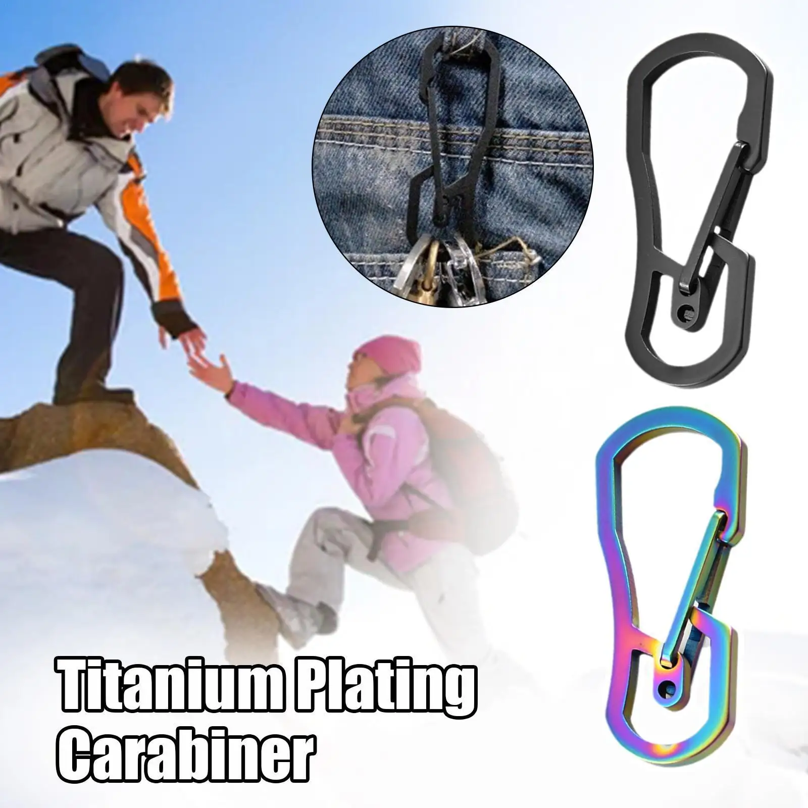 

Aluminum Alloy Plating Carabiner Camping Clip Outdoor Carabiner Keyring Camping Holder Keychain Buckle Clip Key Hook Ring C1J6