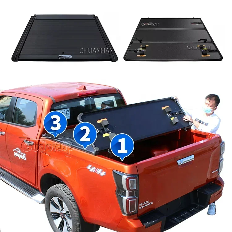 Чехол на кровать пикапа алюминиевый чехол Tonneau жесткий тройной для Great Wall Wingle
