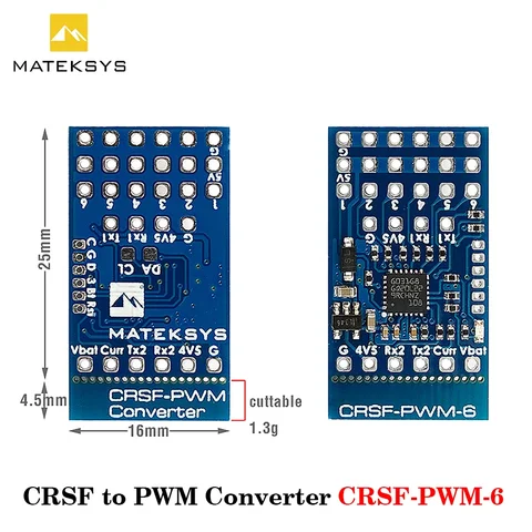 MATEKSYS Конвертер CRSF-PWM для TBS Crossfire Nano RX SE