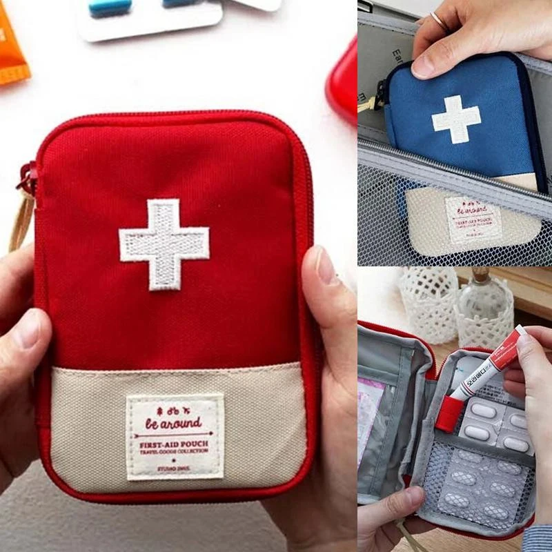 

Аптечка первой помощи для путешествий на открытом воздухе кемпинга Полезная портативная мини сумка для хранения лекарств Кемпинг Аварийная сумка для выживания таблетки