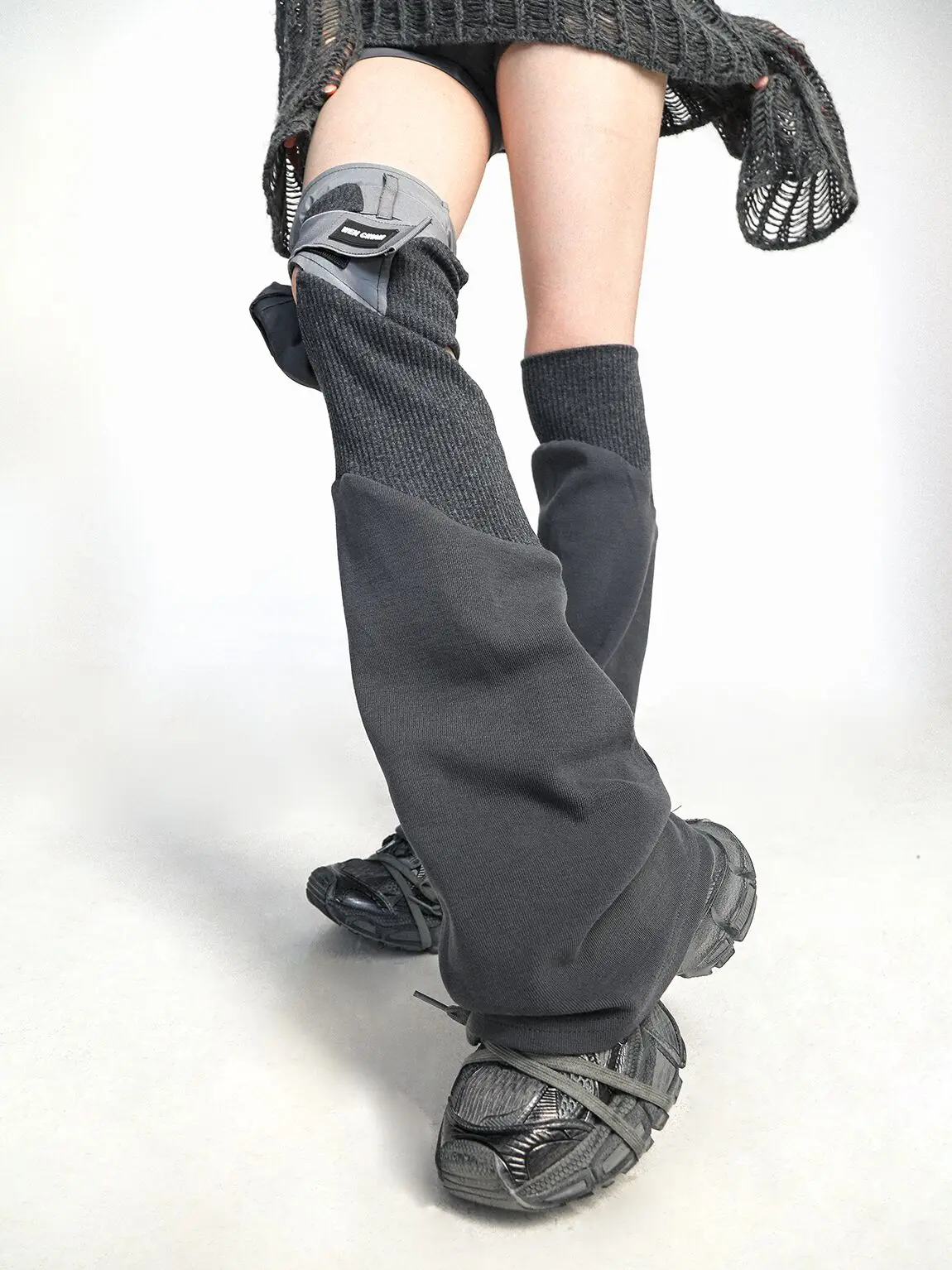 CTRLLOCK Techwear Асимметричные карманы гетры для женщин эластичные Лоскутные этикетки