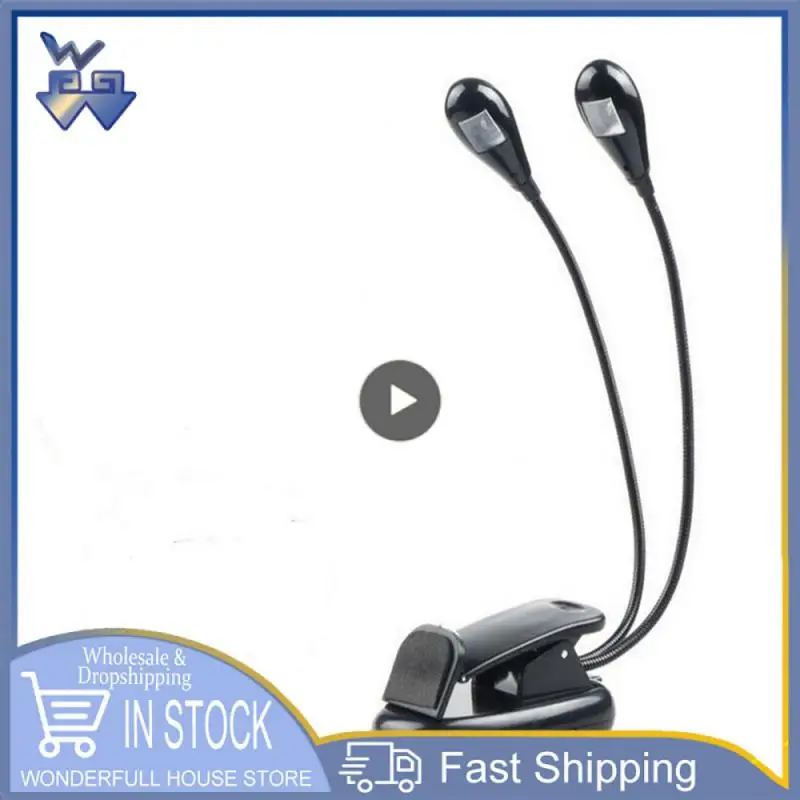 

Night Light Book Lights 360 ° Flexible Adjustable Desk Light Ac 5v Dual Arm Piano Music Stand Book Light Light Fixture Clip-on