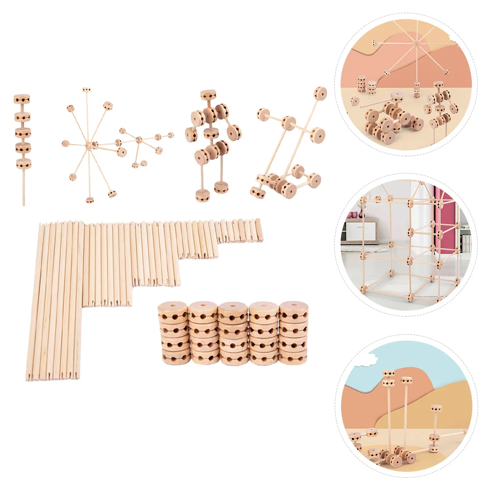 

Variety Building Blocks Toy Kids Puzzle Kids Classic Educational Playthings Stacking Wooden Funny Inserting Baby