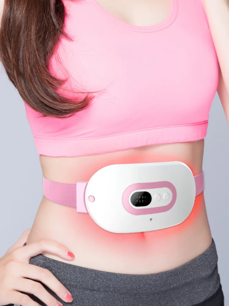 

Droship Relieve Menstrual Pain Abdominal Heating Massager Warm Palace Belt Electric Heating Uterus Vibrating Massage the Waist