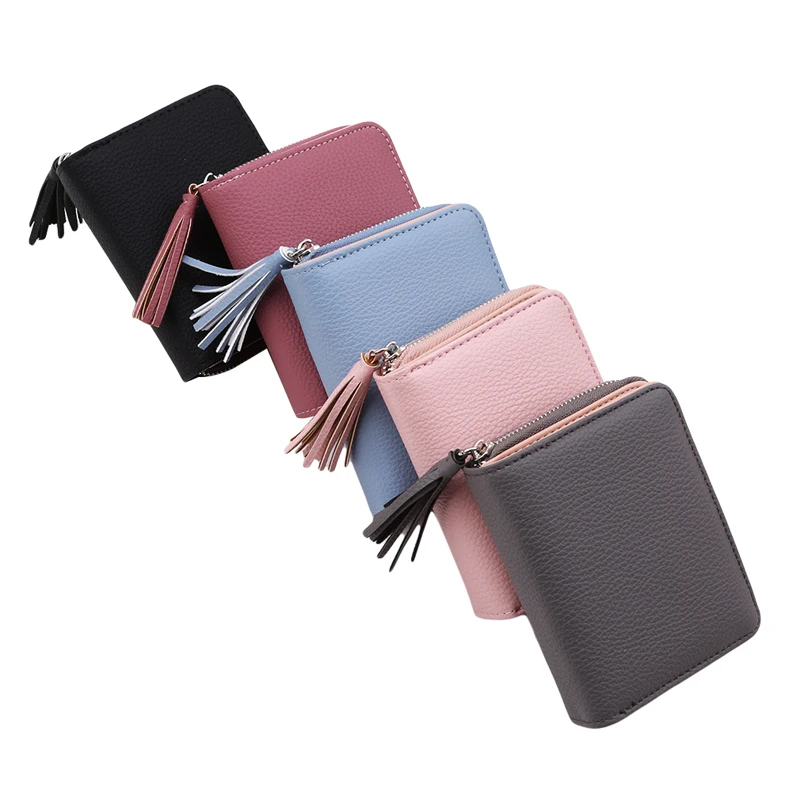 Простые женские короткие кошельки Дамский мини-кошелек из искусственной кожи с