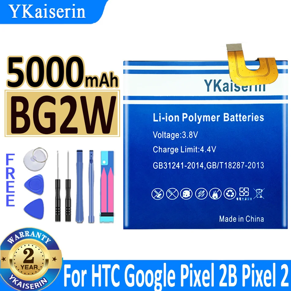 

YKaiserin Battery BG2W 5000mAh Mobile Phone Replacement Battery for Google Pixel 2B Pixel2B Pixel 2 Pixel2 Li-ion Bateria
