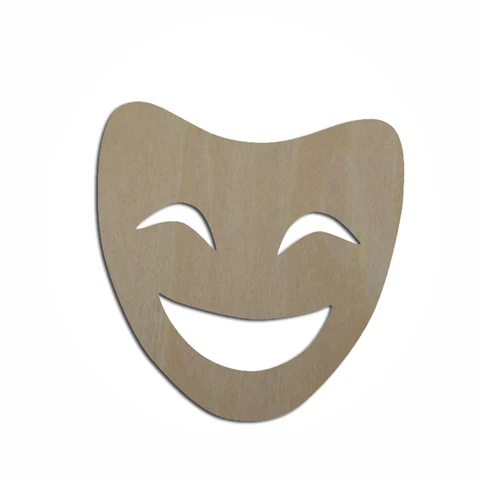 Незаконченные заготовки деревянная драматическая маска, форма деревянных театральных масок с вырезом, декор комнаты «сделай сам», украшение классных комнат