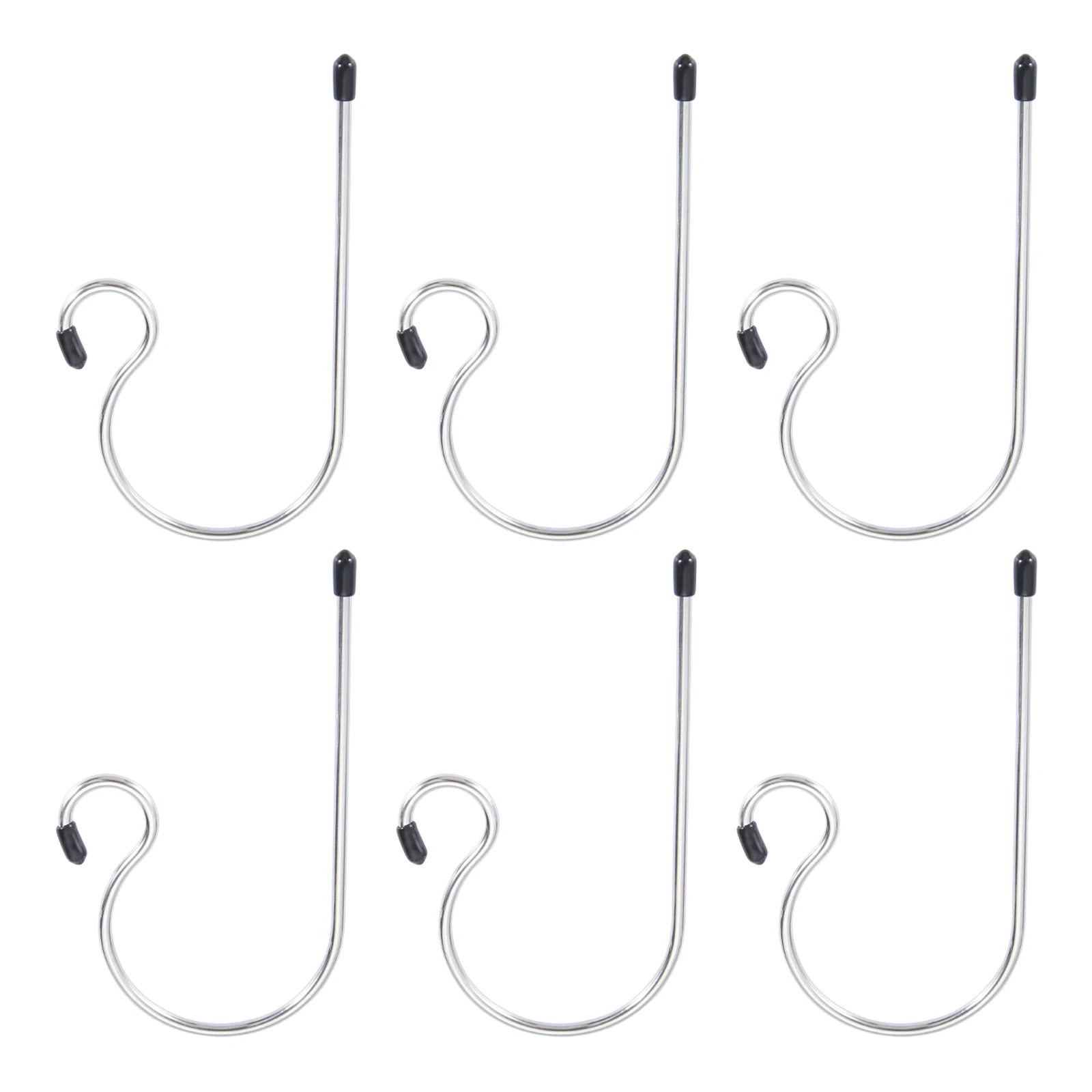 

6pcs Metal Christmas Stocking Holder Hook Silver Hanger Party Mantel Fireplace Decor 125mm/4.92in Kitchen Utensil Coat Hat Bag