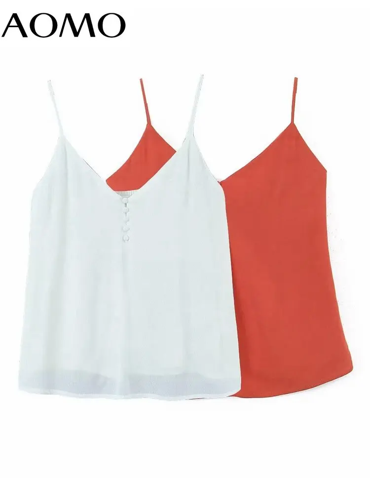 

AOMO women's solid camis backless sleeveless fashion lady elegant tank tops 8H114A