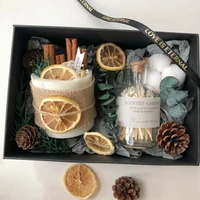 hand made cinnamon lemon scented candle gift box set girls wedding valentines day bedroom fragrance with hand gift