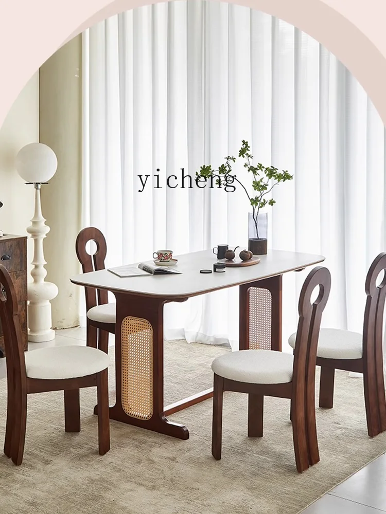 Tqh обеденный стол домашний современный простой и строгий роскошный стул из