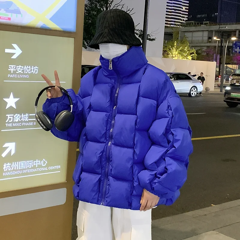 Winter Jacket Men Warm Fashion Oversized Thicken Down Jacket Men Streetwear Korean Loose Thick Short Coat Mens Parker Clothes