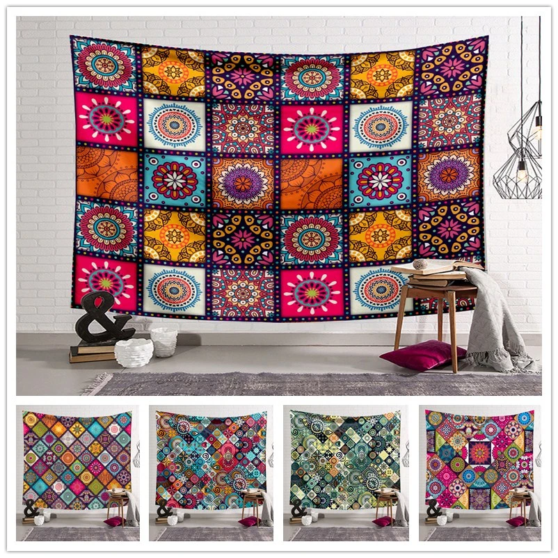 

Home Bedroom Tapestry Hanging Mandala Tapestry Digital Printing Wall Hanging Cloth Multicolor Beach Towel Yoga Mat Tablecloth