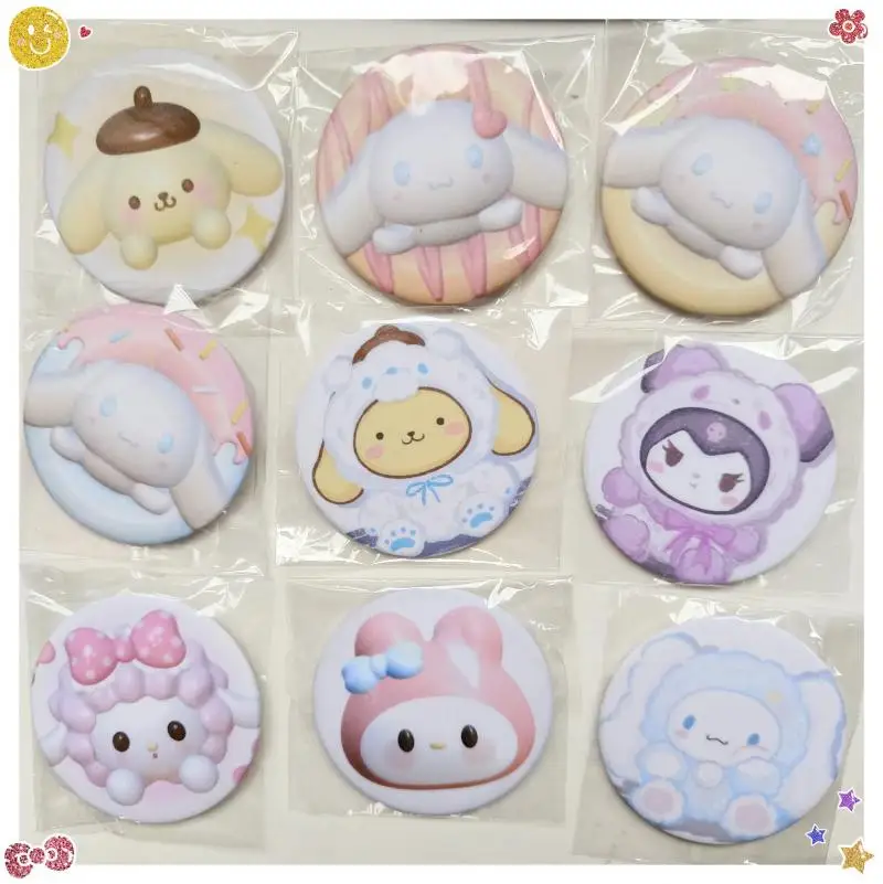 

Новинка Kawaii Милая Sanrio Kuromi Mymelody Cinnamoroll понравился Pompompurin значок брошь оригинальная девочка подарок на день рождения для детей
