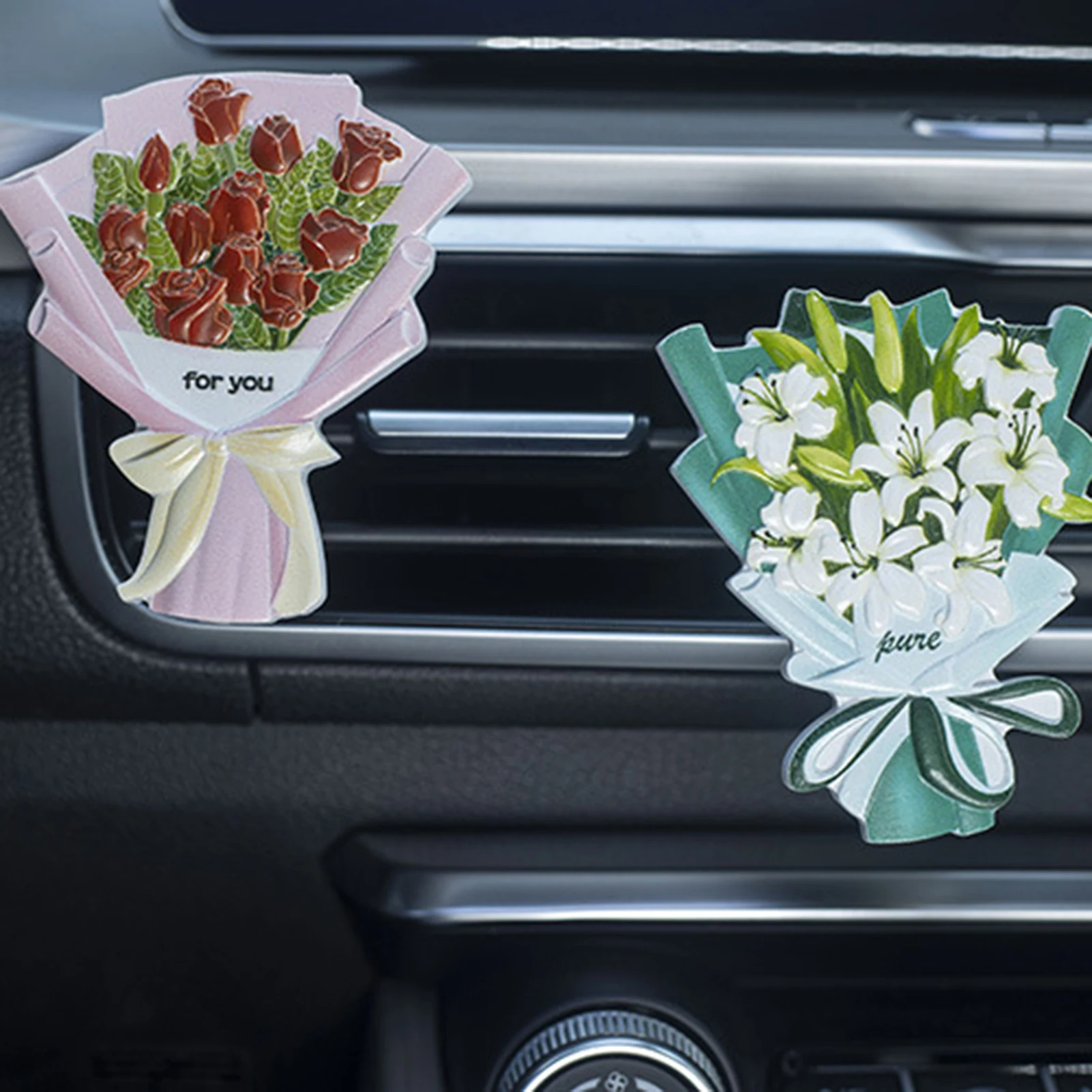 

Car Air Vent Aromatherapy Flower Air Freshener Car Interior Perfume Air Conditioning Outlet Clip Flower Bouquet Air Freshener