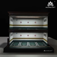 164 double storey garage model parking lot pvc scene storage box theme display cabinet case toy gift without model car figure