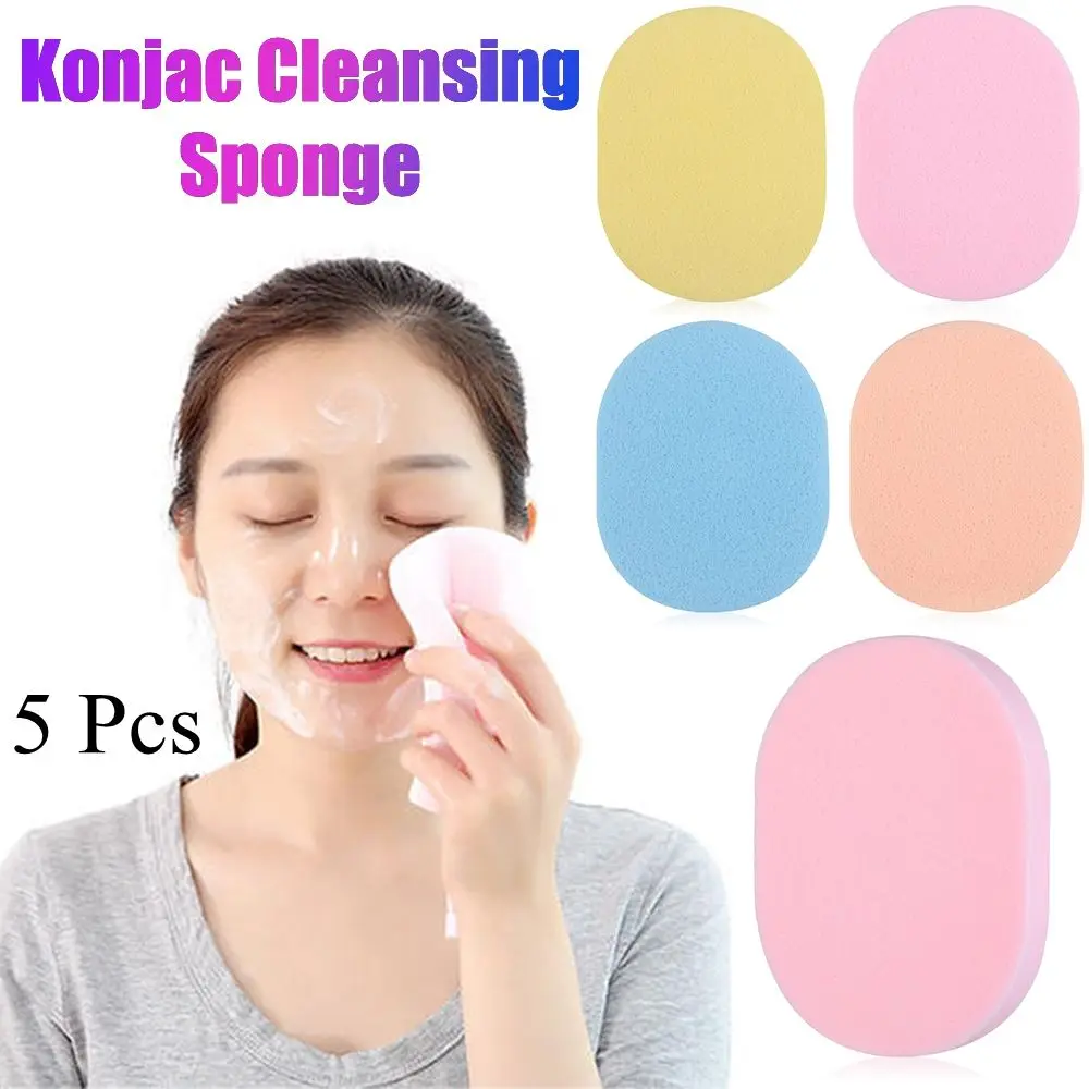 

5 Pcs Gentle Soft Beauty Tool Skin Care Exfoliator Sponge Cleansing Sponge Body Washing Facial Cleaner Scrub Puff