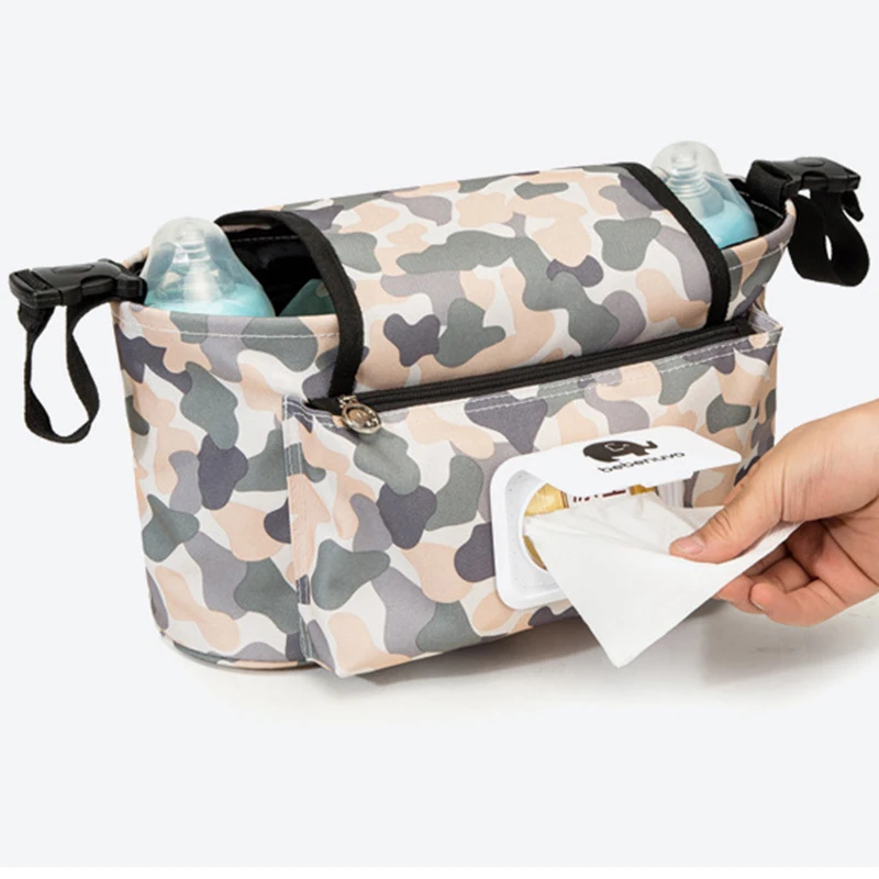 Сумка-Органайзер для детской коляски водонепроницаемый вместительный крючок