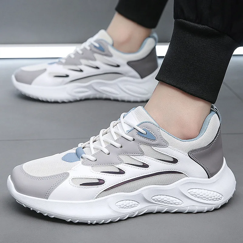 

Новинка весна/осень мужская обувь дышащая сетчатая повседневная спортивная обувь мужские низкие кроссовки со шнуровкой Удобная Студенчес...