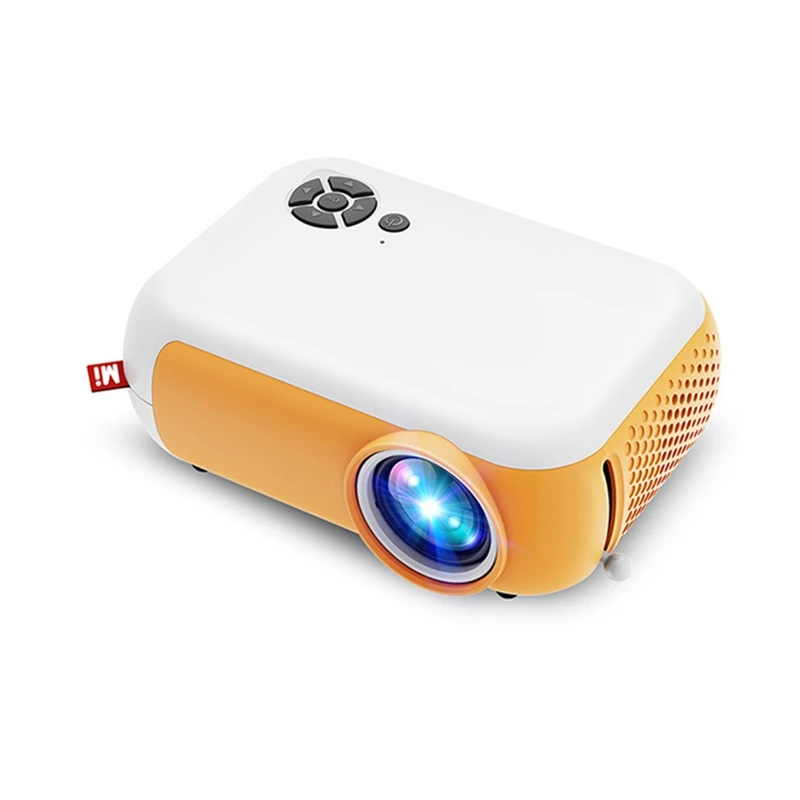 

Mini LED Projector 1080P Supported Portable Projector Movie,Wired Mirror for Home Cinema HDMI-Compatible EU Plug Yellow