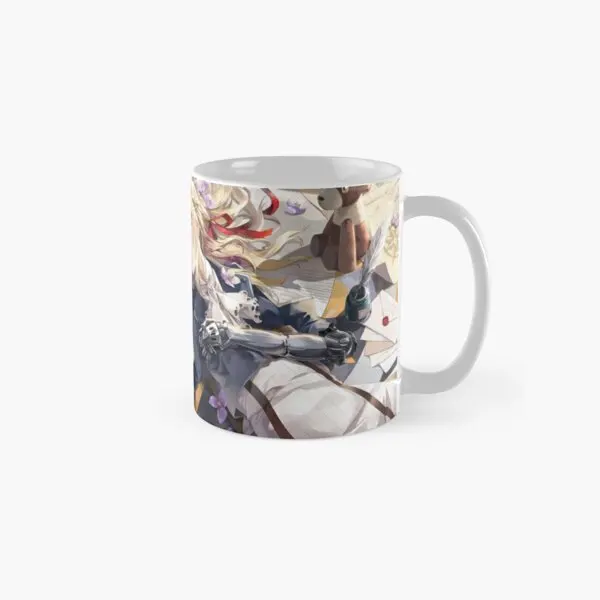 

Violet Evergarden Violet Classic Mug Coffee Drinkware Image Photo Gifts Handle Round Cup Tea Printed Design Simple Picture