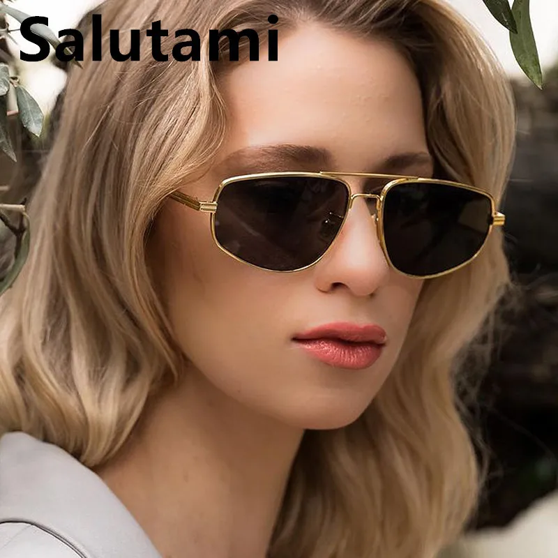 

Очки солнцезащитные винтажные для мужчин и женщин, небольшие овальные солнечные очки с двойным лучом, в стиле ретро, в стиле хип-хоп, для вож...