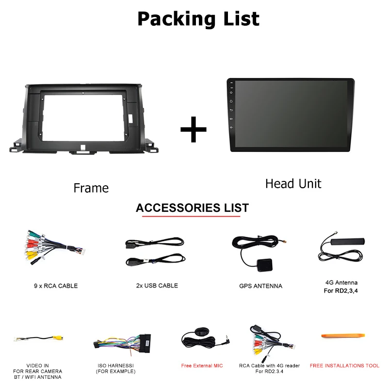 Автомагнитола roadivox на Android для Toyota Highlander 2014 2018 стерео GPS-навигация видео