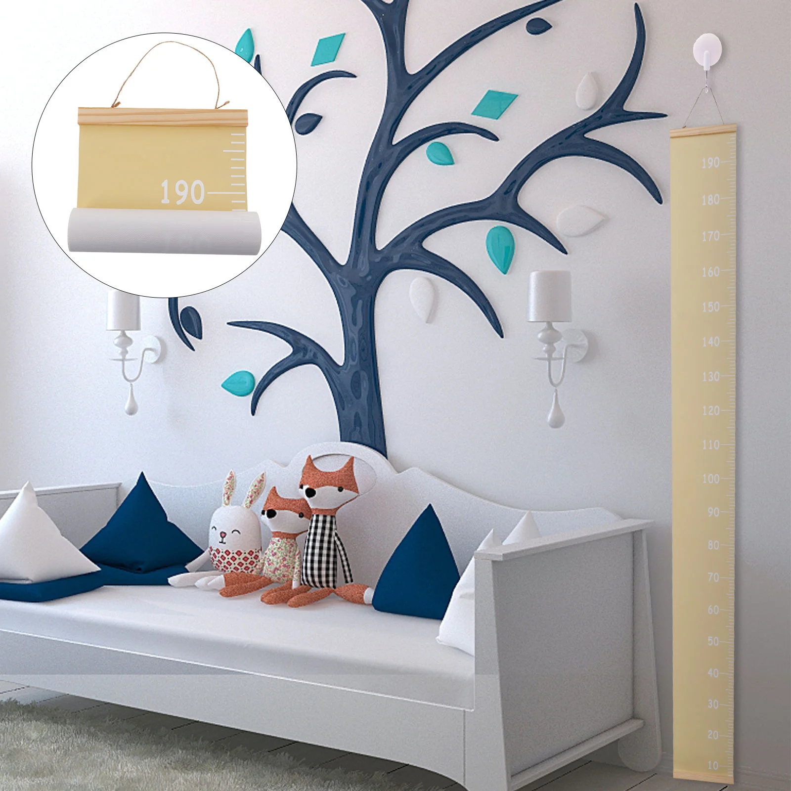 

Children's Height Ruler Home Décor Cartoon Kids Chart Ruler Measuring Table Wall Ruler Decor Pine Growth Chart Wall Hanging Baby