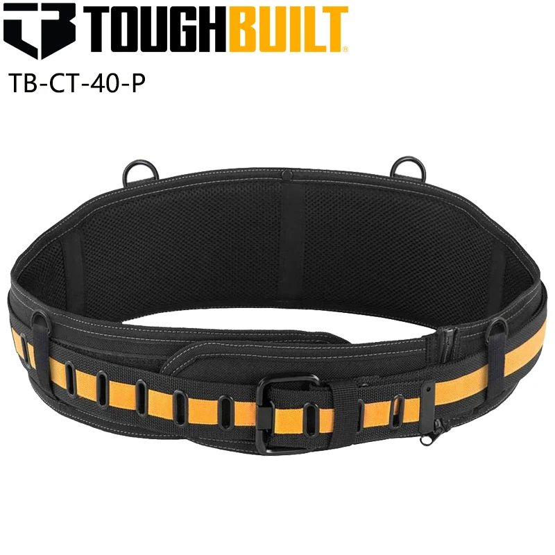 Фото Усиленный пояс TOUGHBUILT TB-CT-40P Pro с мягкой подкладкой и стальной пряжкой, утолщенный и расширенный, для защиты талии, с прочной металлической пряжкой №5