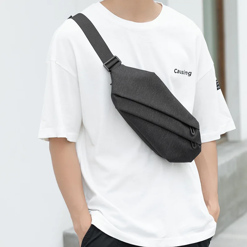 

Crossbody Chest Bags for Men 2022 Oxford Waist Pack Male Shoulder Banana Waterproof Fashion Husband Phone Bag Man Belt Pouch